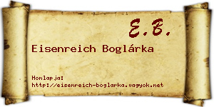 Eisenreich Boglárka névjegykártya